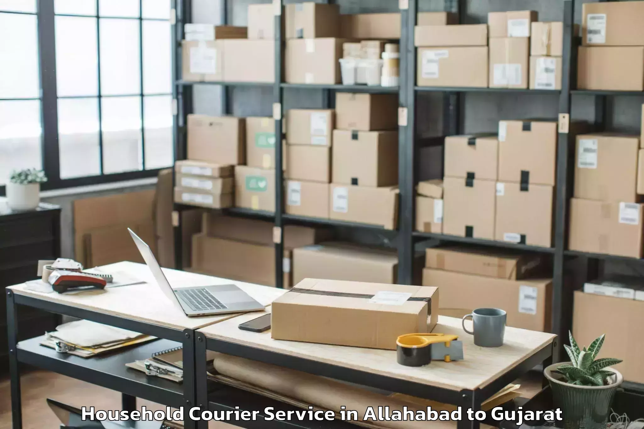 Quality Allahabad to Kamrej Household Courier